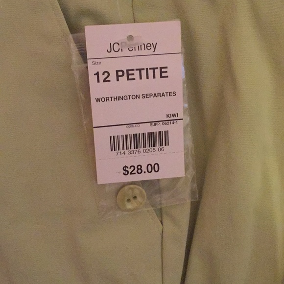 Green Cotton Pants - Picture 2 of 3